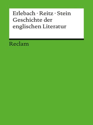 cover image of Geschichte der englischen Literatur